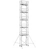Échafaudage roulant aluminium Docker 85 205, Garde-corps Monobloc EXMDS - Hauteur plancher 10,90m