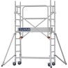 Échafaudage roulant aluminium Docker Mini Hauteur plancher 1,30 m