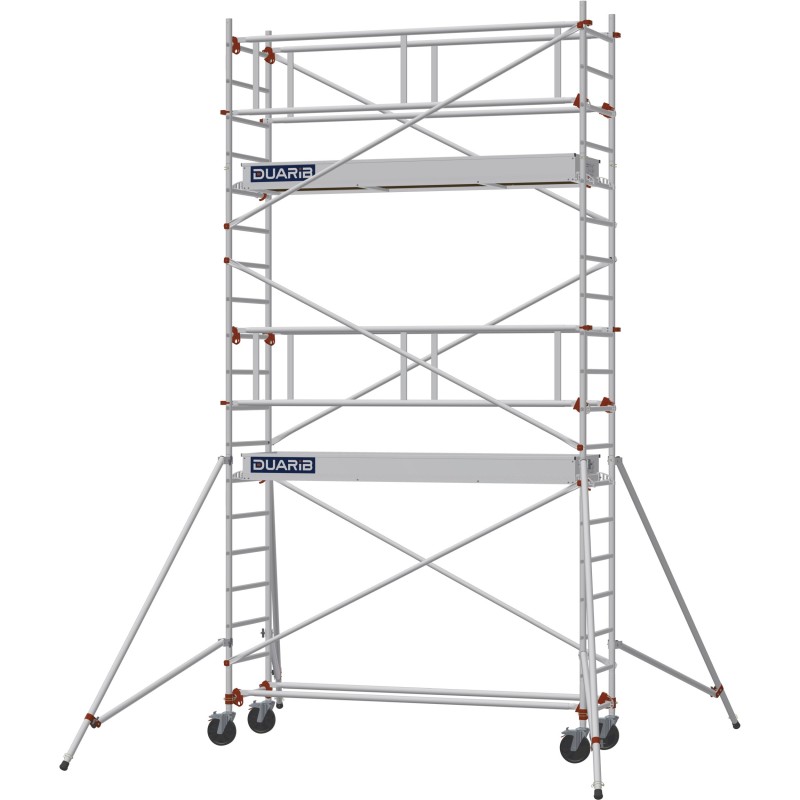 Échafaudage roulant AL255 garde-corps monobloc EXMDS - Hauteur plancher 3,90m