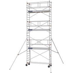Échafaudage roulant AL255 garde-corps monobloc EXMDS - Hauteur plancher 5,90m