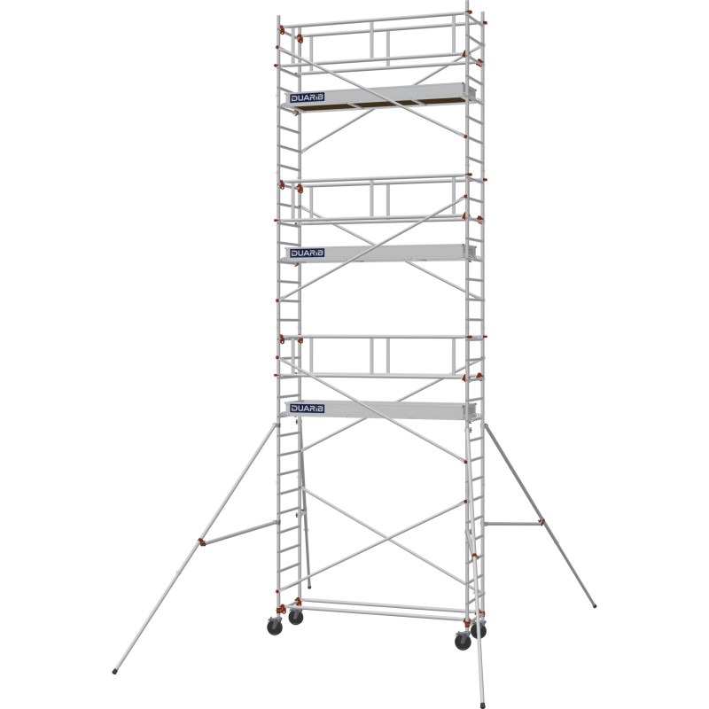 Échafaudage roulant AL255 garde-corps monobloc EXMDS - Hauteur plancher 6,90m