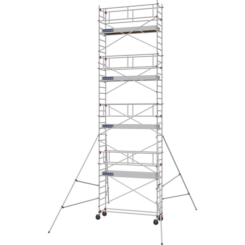 Échafaudage roulant AL255 garde-corps monobloc EXMDS - Hauteur plancher 7,90m