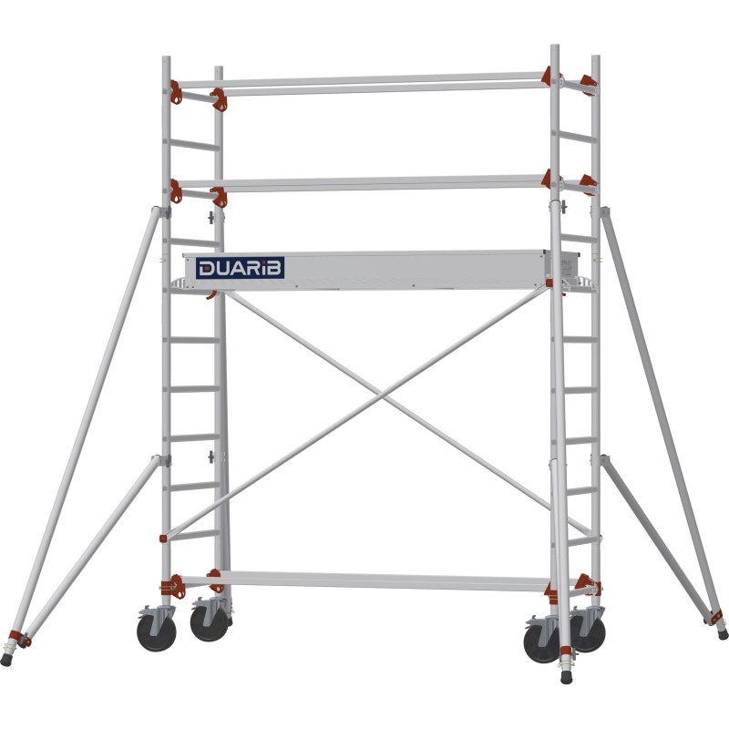 Échafaudage roulant AL205 base standard - Hauteur plancher 1,90m
