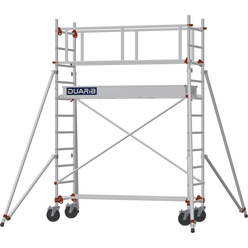 Échafaudage roulant AL205 garde-corps monobloc EXMDS - Hauteur plancher 1,90m