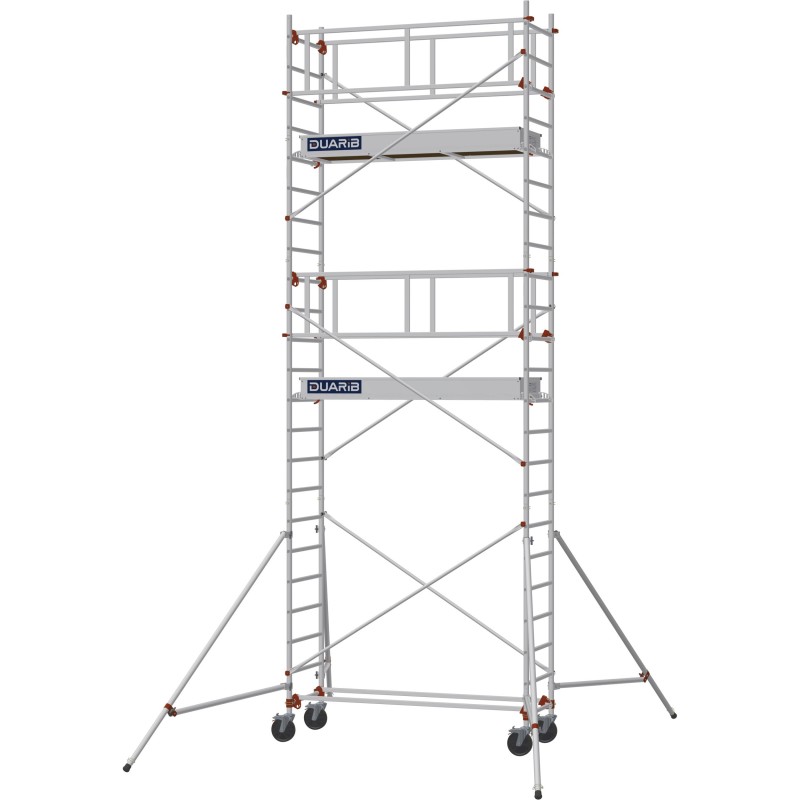 Échafaudage roulant AL205 garde-corps monobloc EXMDS - Hauteur plancher 4,90m