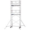 Échafaudage roulant AL205 garde-corps monobloc EXMDS - Hauteur plancher 4,90m