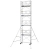 Échafaudage roulant AL205 garde-corps monobloc EXMDS - Hauteur plancher 7,90m