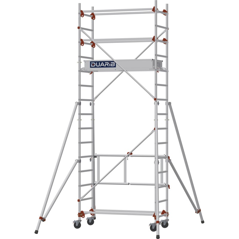 Échafaudage roulant AL135 base pliante - Hauteur plancher 2,80m