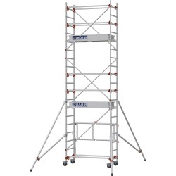 Échafaudage roulant AL135 base pliante - Hauteur plancher 3,80m