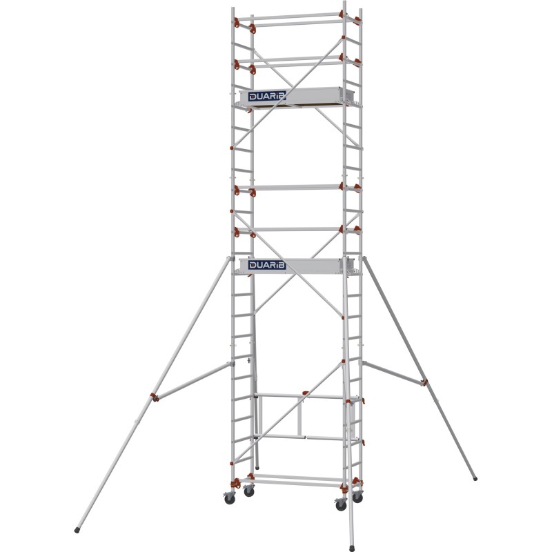 Échafaudage roulant AL135 base pliante - Hauteur plancher 4,80m