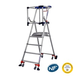 PIRL mobile 4 roues pivotantes po naviguer facilement entre les rayons et entre les racks de stockage.