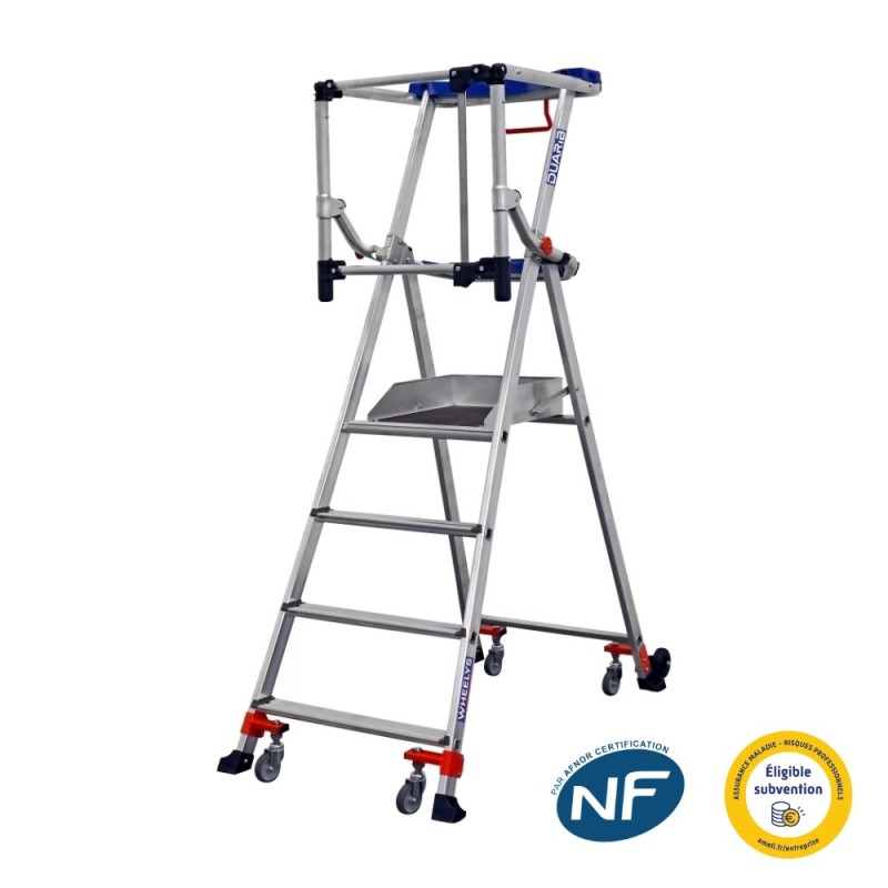 PIRL mobile 4 roues pivotantes po naviguer facilement entre les rayons et entre les racks de stockage.