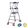 PIRL mobile 4 roues pivotantes po naviguer facilement entre les rayons et entre les racks de stockage.