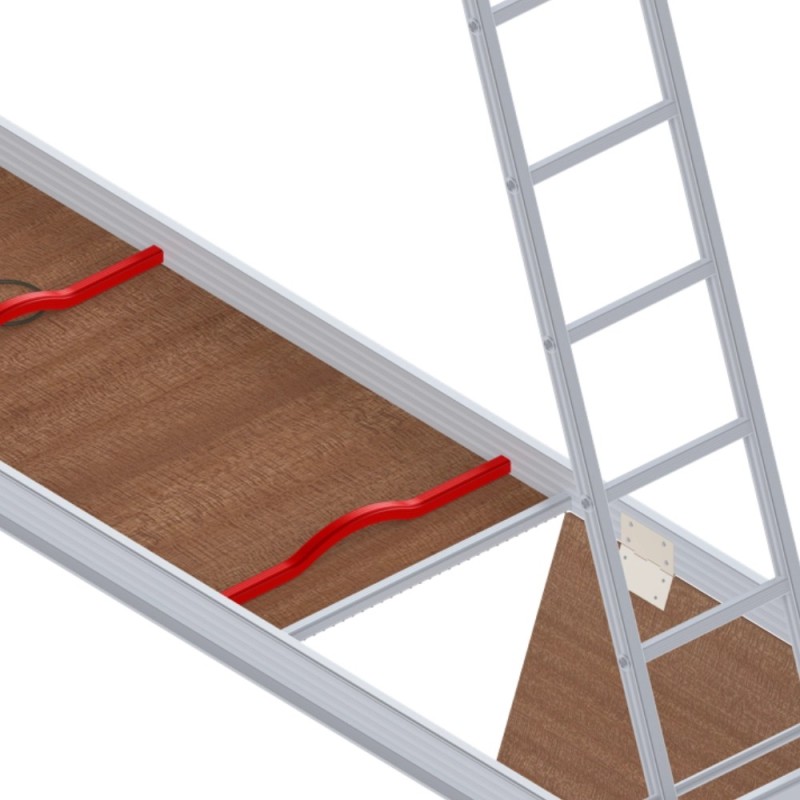 Plancher avec trappe pour échafaudage fixe