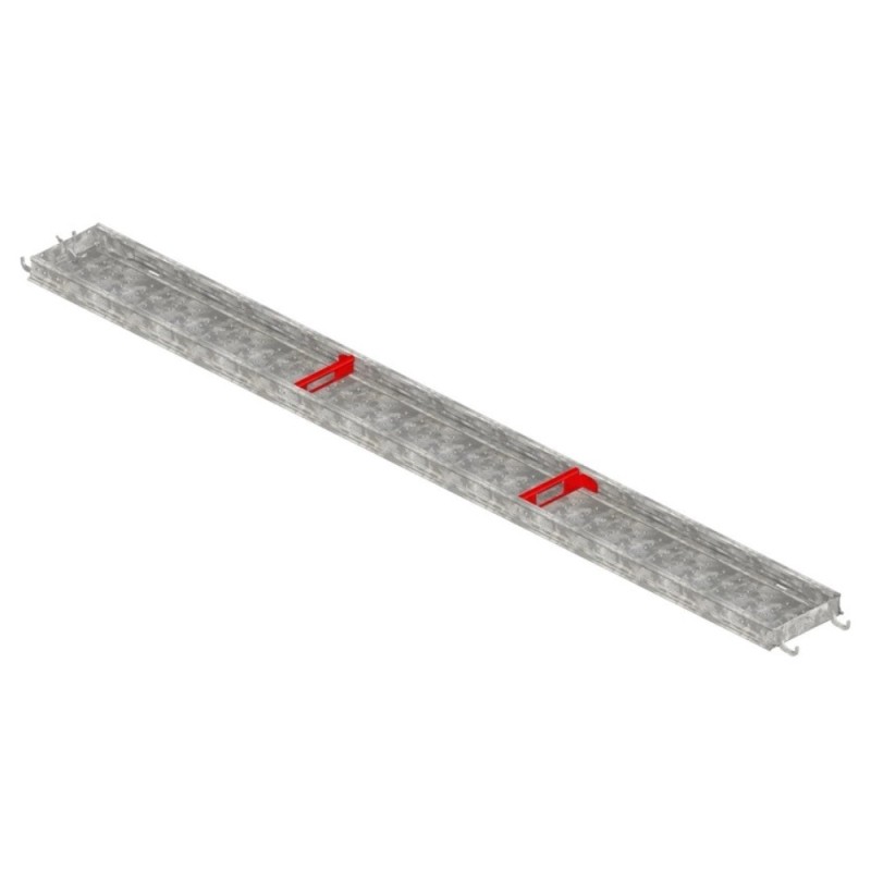Plancher acier anti dérapant d'échafaudage