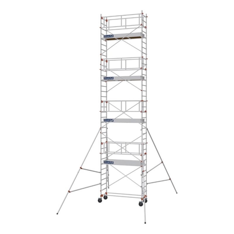 échafaudage roulant avec stabilisateurs