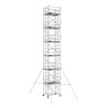 Échafaudage roulant Docker 150 aluminium avec garde-corps lisses