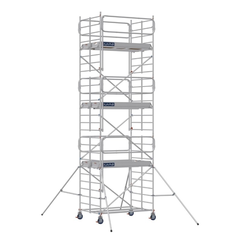 Vue latérale de l'échafaudage roulant en aluminium