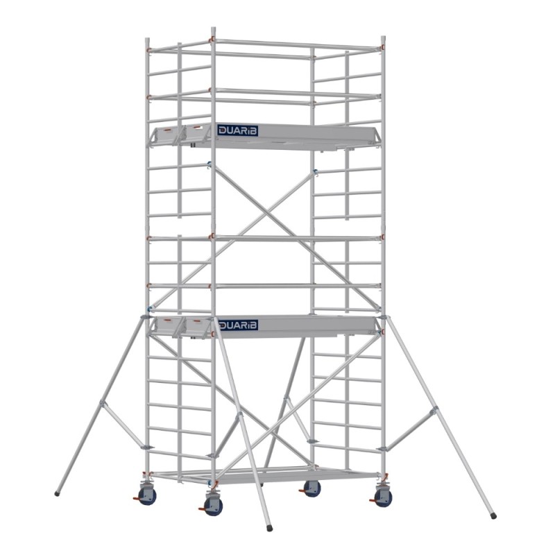 Échafaudage roulant compact pour chantiers et maintenance