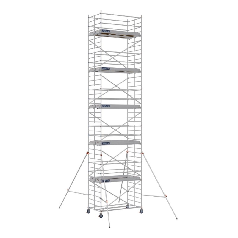 Plateforme de travail sécurisée sur échafaudage roulant aluminium