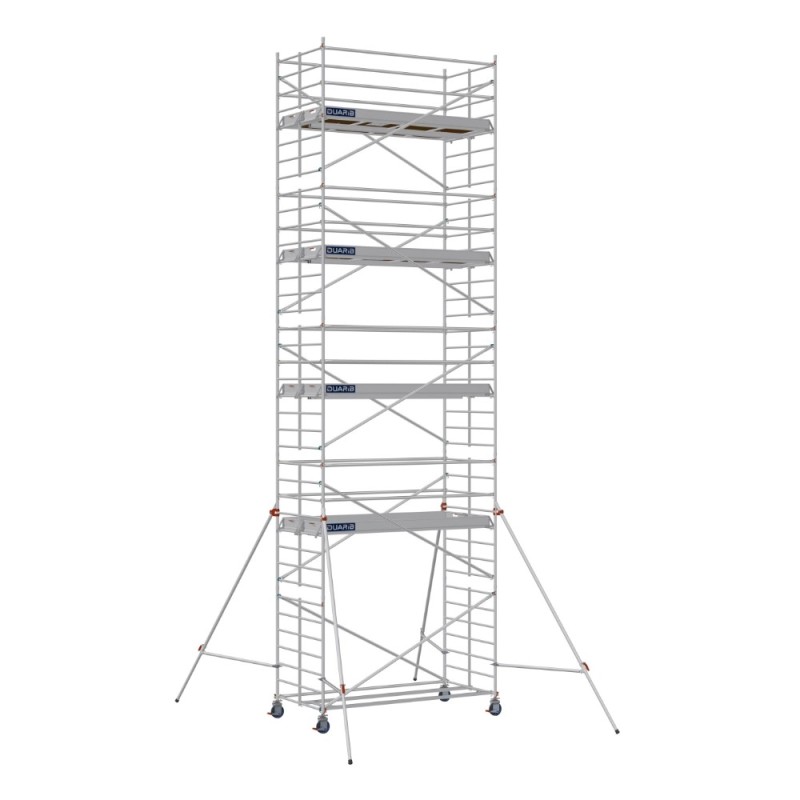 Plateforme de travail sécurisée sur échafaudage roulant aluminium