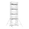 Plateforme de travail sécurisée sur échafaudage roulant aluminium