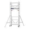 Échafaudage roulant aluminium pour espaces restreints
