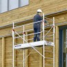 Échafaudage roulant professionnel acier pour travaux en hauteur