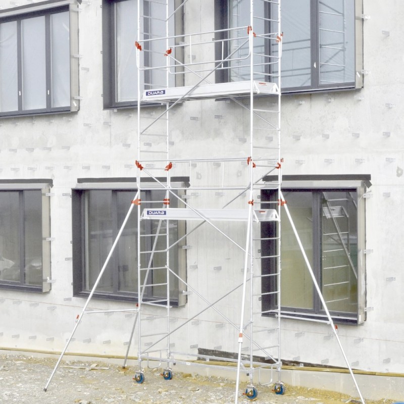 Échafaudage roulant acier pour travaux en hauteur sécurisés