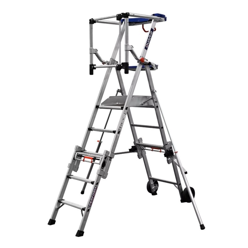 Plateforme aluminium réglable sur plusieurs hauteurs de travail